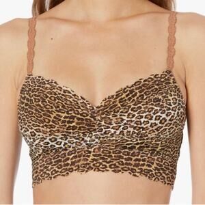 Cosabella Never Say Never Sweetie Leopard Print Lace Bralette M